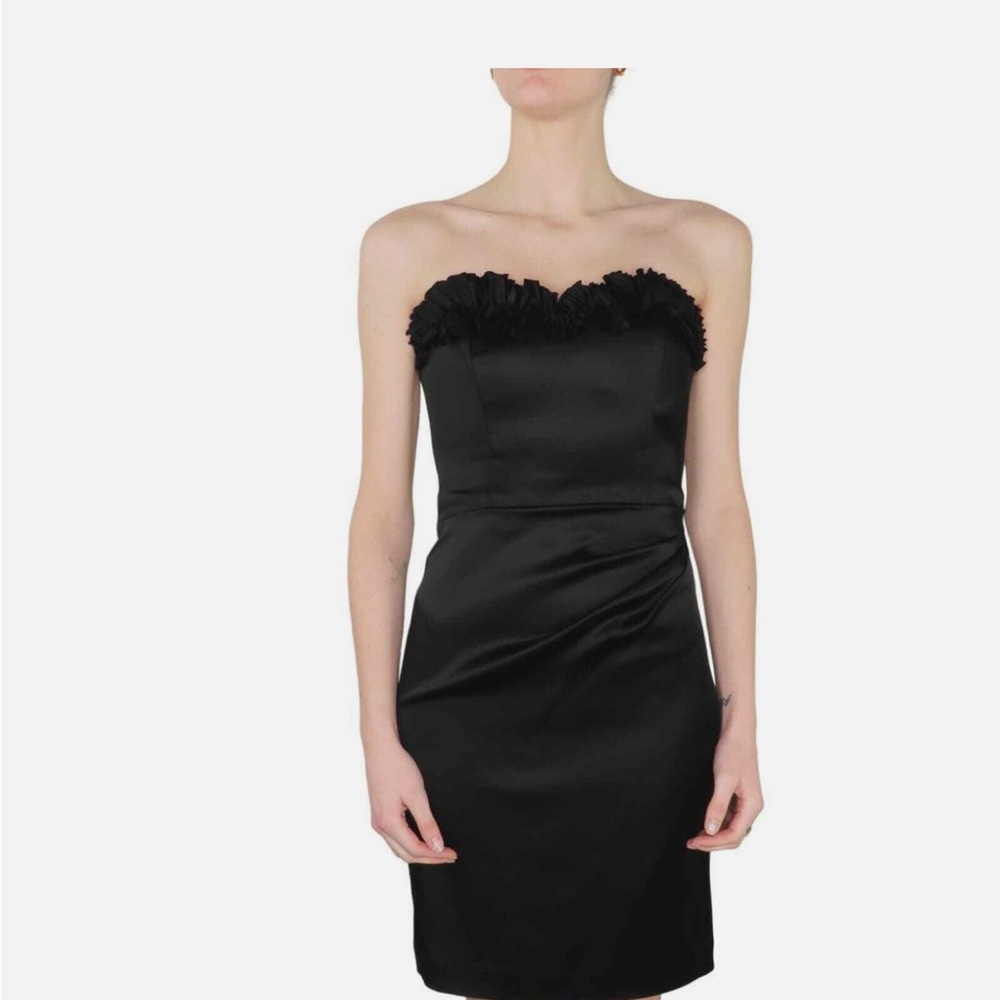 White House Black Market Strapless Black Dress